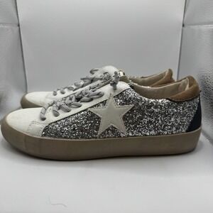 SHU SHOP Paula Pearl Glitter White Star Sneakers – Women's Size 6.5